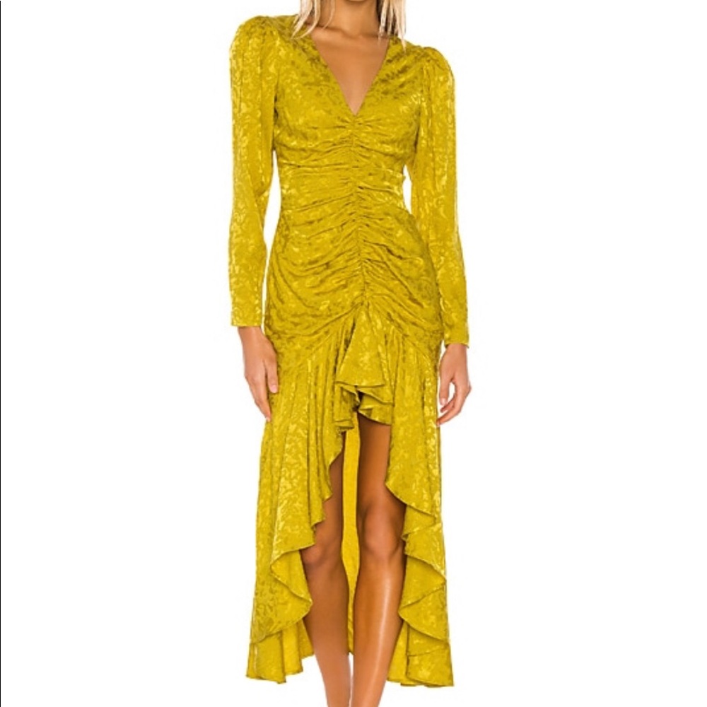 LOVERS + FRIENDS Cairo Dress, long sleeve yellow